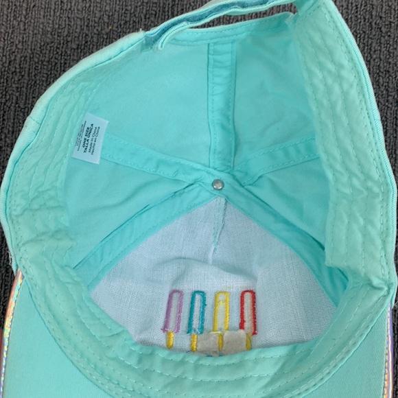 Chill Out Baseball Hat Womens OS Mist Mint Iridescent Brim Strapback Cap - Picture 16 of 17